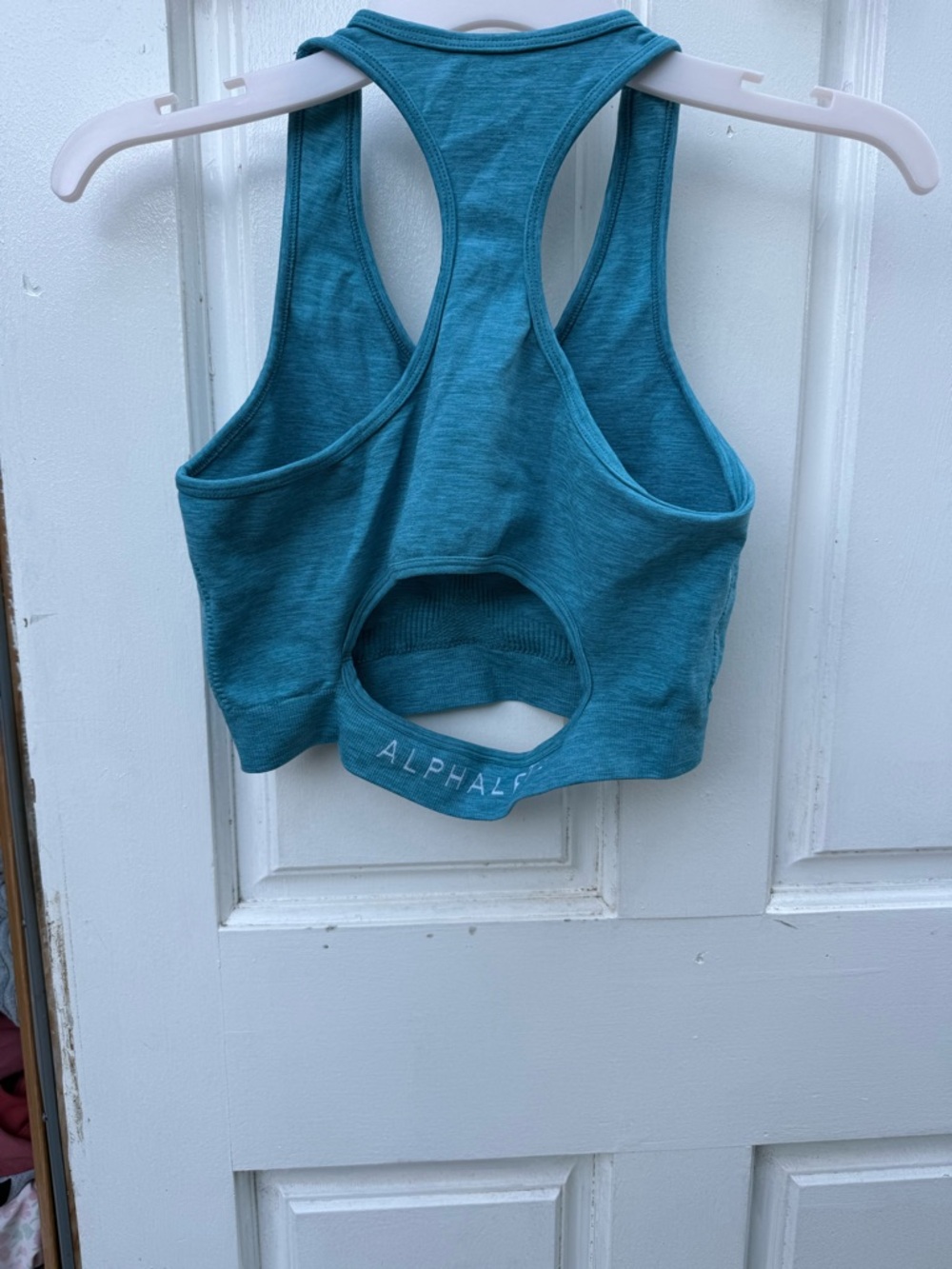 Alphalete Teal Open-Back Racer Sports Bra